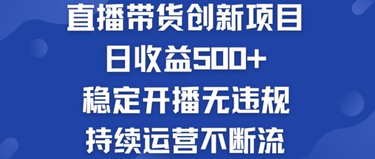 淘宝无人直播带货创新项目：日收益500+  稳定开播无违规  持续运营不断流【揭秘】-源码天堂