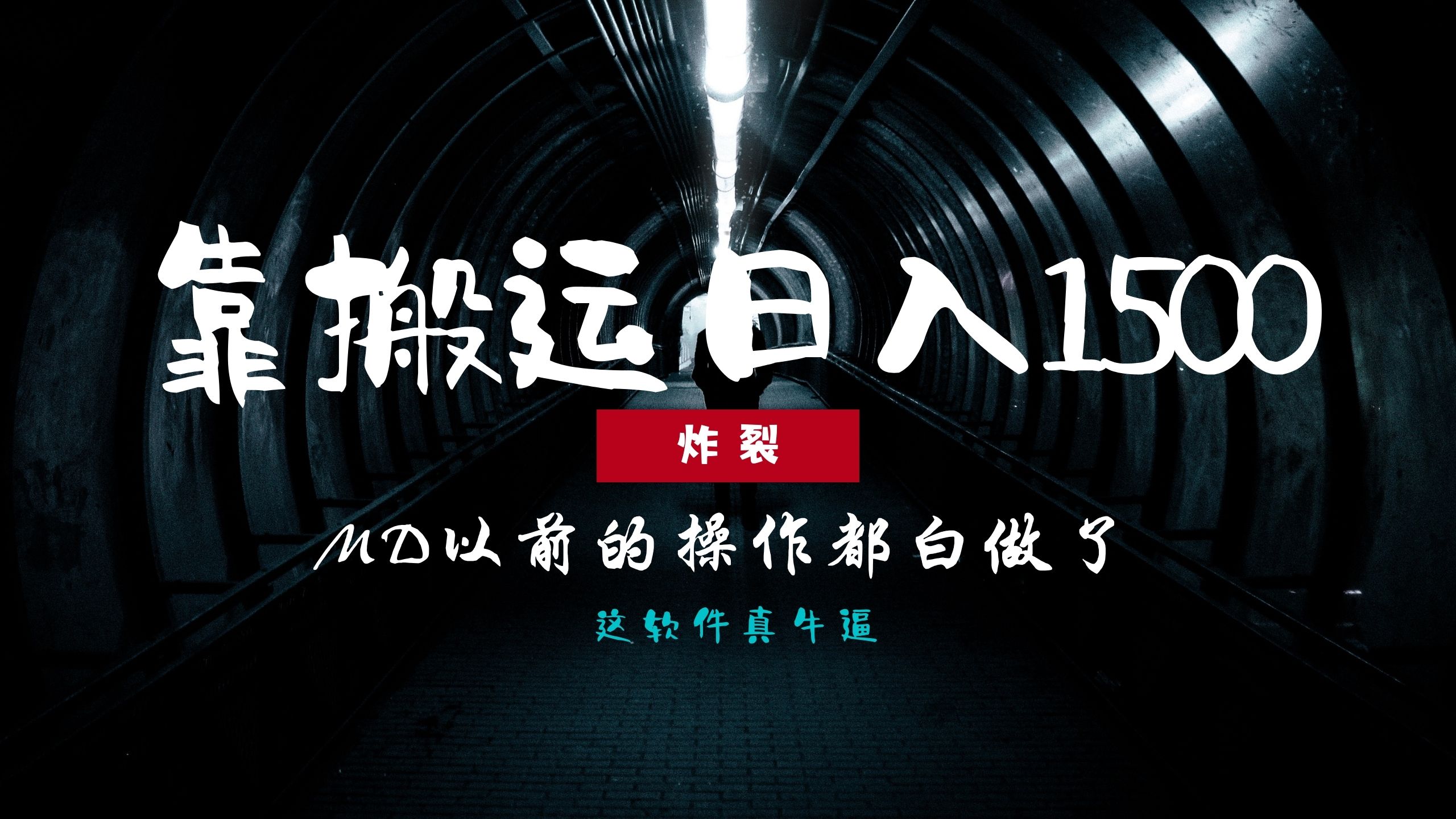 炸裂！0基础搬运也能批量日赚1500+，以前的操作都白做了！-源码天堂