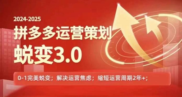 2024-2025拼多多运营策略蜕变3.0，0~1完美蜕变，解决信息焦虑-源码天堂