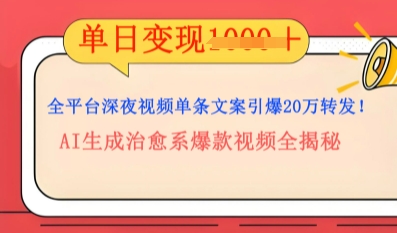 全平台深夜文案新风口：DeepSeek生成百万播放量金句，治愈系内容涨粉速度快4倍-源码天堂