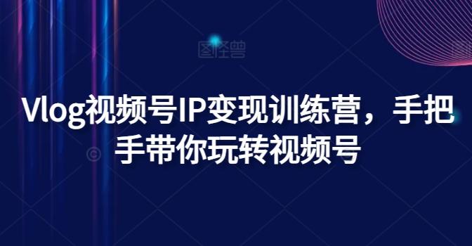 Vlog视频号IP变现训练营，手把手带你玩转视频号-源码天堂