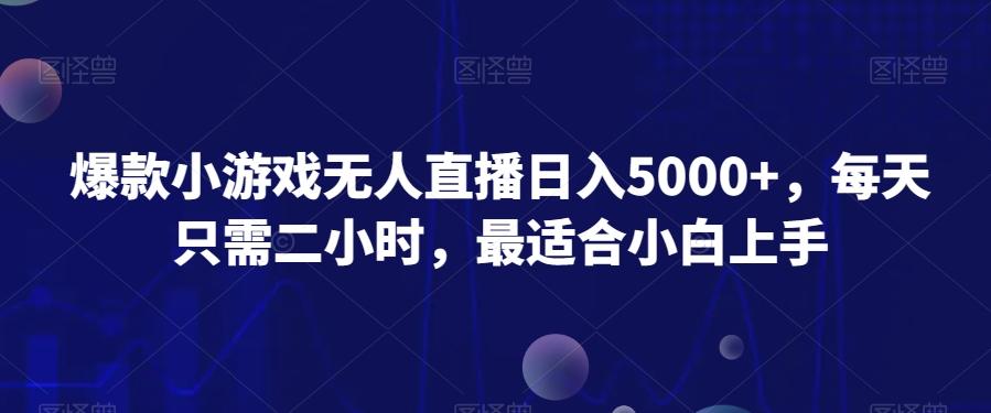 爆款小游戏无人直播日入5000+，每天只需二小时，最适合小白上手-源码天堂