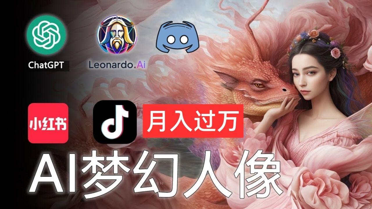 AI摄影梦幻人像：零基础也能月入过万的秘密-源码天堂
