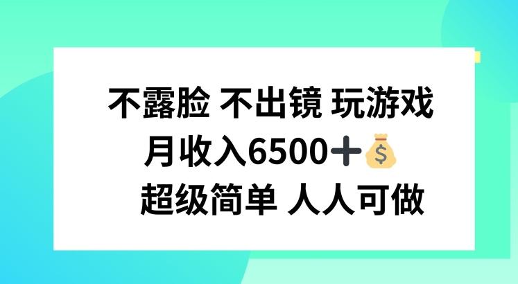 不露脸 不出境 玩游戏，月入6500 超级简单 人人可做【揭秘】-源码天堂
