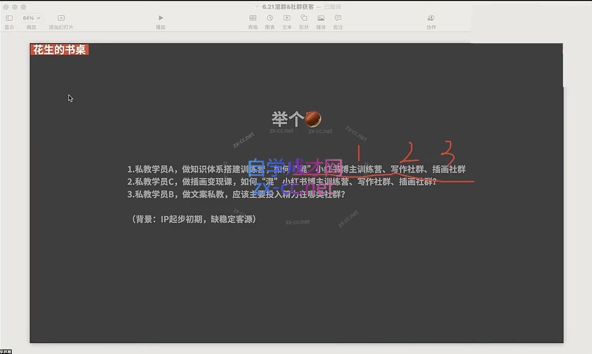 花生的书桌·个人IP系统课2024私教班-源码天堂