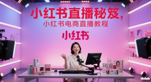 小红书直播秘笈，小红书电商直播教程-源码天堂
