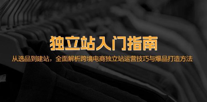 独立站入门指南：从选品到建站，全面解析跨境电商独立站运营技巧与爆品…-源码天堂