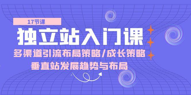 独立站 入门课：多渠道 引流布局策略/成长策略/垂直站发展趋势与布局-源码天堂