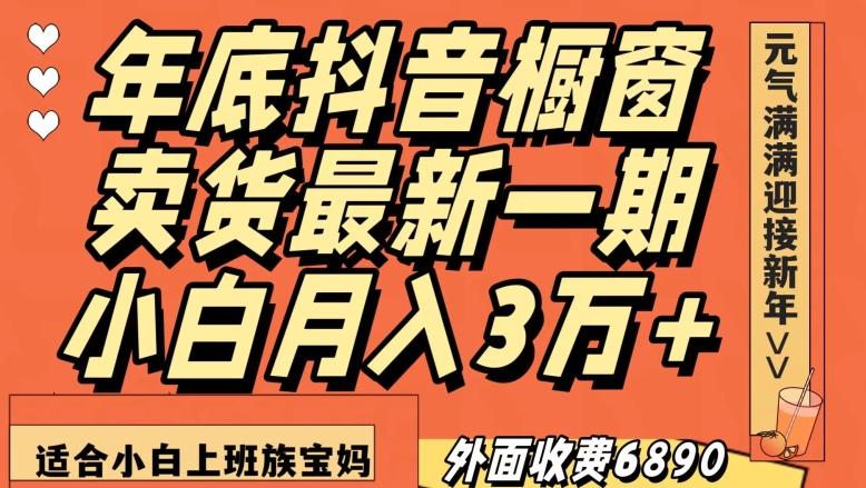 外面收费6890元年底抖音橱窗卖货最新一期，小白月入3万，适合小白上班族宝妈【揭秘】-源码天堂