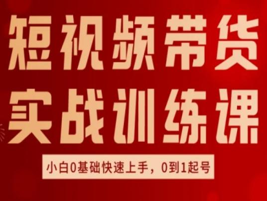 短视频带货实战训练课，好物分享实操，小白0基础快速上手，0到1起号-源码天堂