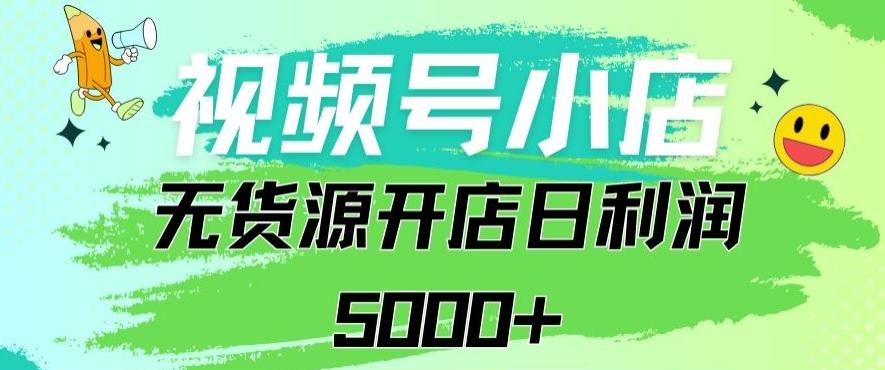视频号无货源小店从0到1日订单量千单以上纯利润稳稳5000+【揭秘】-源码天堂