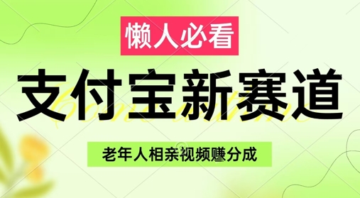 支付宝新赛道，利用老年人相亲视频，挣分成收益，轻松月入过W，操作简单-源码天堂