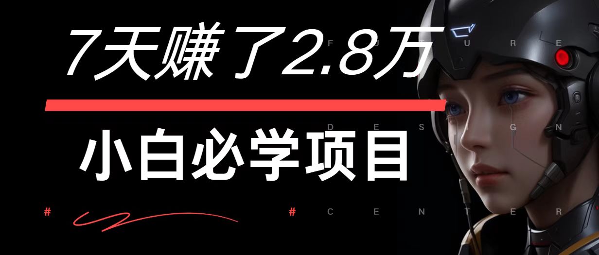 7天赚了2.8万！每单利润最少500+，轻松月入7万+小白有手就行-源码天堂