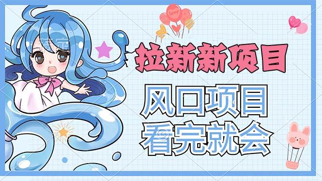 拉新界的新玩法，风口项目，看完就会，动手就有-源码天堂