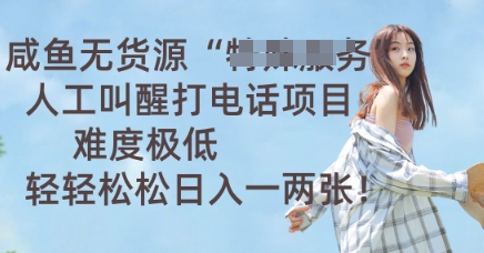 咸鱼无货源人工叫醒打电话项目，难度极低， 轻轻松松日入一两张-源码天堂