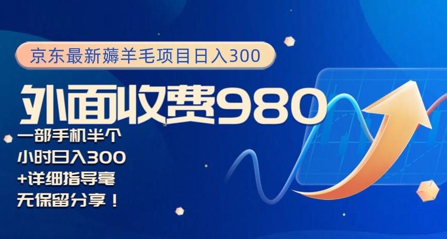 京东最新薅羊毛项目小白怎么做到日入300+一部手机半小时搞定-源码天堂