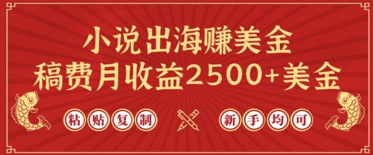 小说出海赚美金，稿费月收益2500+美金，仅需chatgpt粘贴复制，新手也能玩转【揭秘】-源码天堂