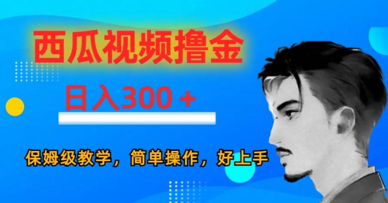 西瓜视频撸金日入300，保姆级教学，简单操作，好上手-源码天堂