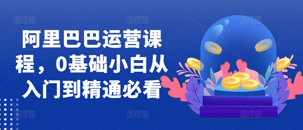 阿里巴巴运营课程，0基础小白从入门到精通必看-源码天堂