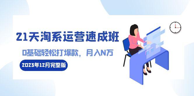 21天淘系运营-速成班2023年12月完整版：0基础轻松打爆款，月入N万-110节课-源码天堂