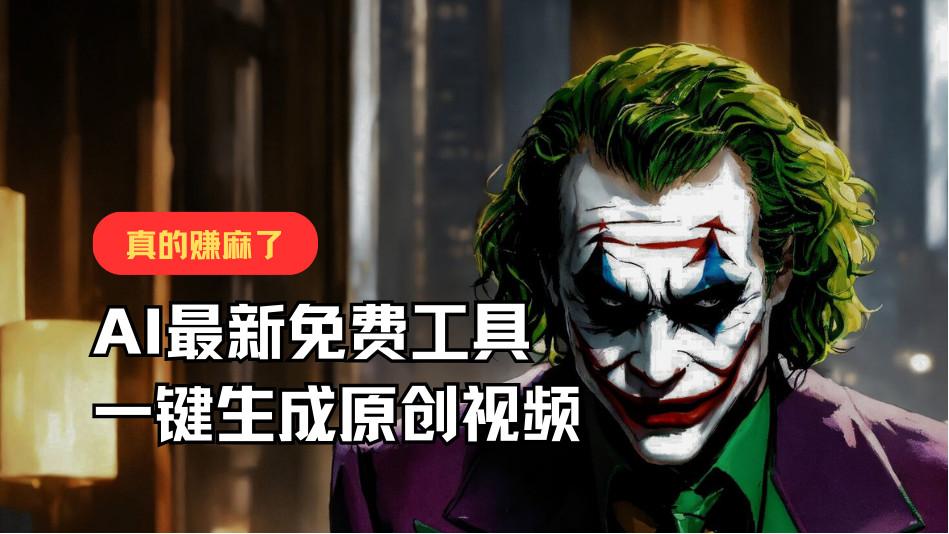最新免费AI工具，一键生成原创视频，佛系搬运，轻松月入10000+！-源码天堂