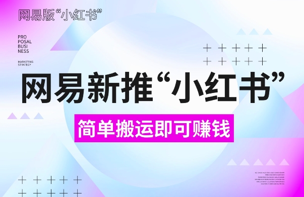 网易官方新推“小红书”，搬运即有收益，新手小白千万别错过(附详细教程)【揭秘】-源码天堂