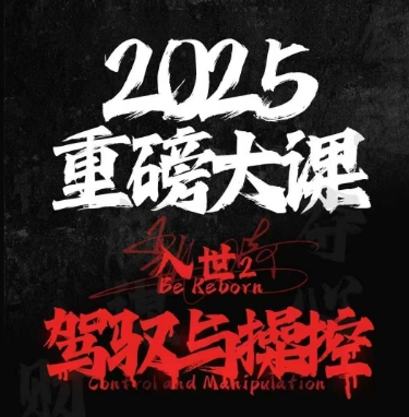 2025重磅大课，入世2，驾驭与控制-源码天堂