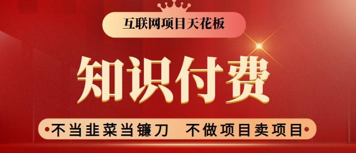 2024互联网项目天花板，新手小白也可以通过知识付费月入10W，实现财富自由【揭秘】-源码天堂