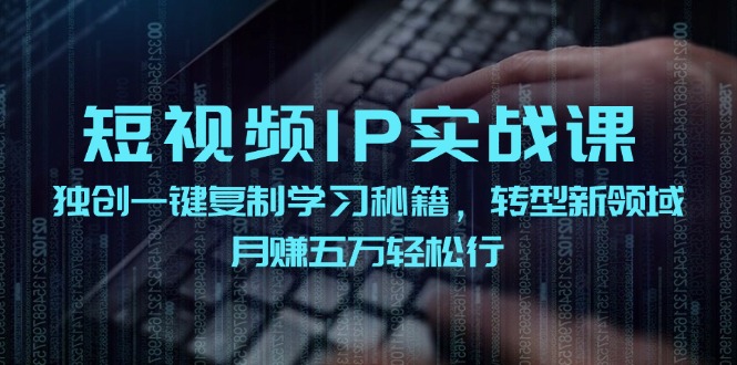 短视频IP实战课，独创一键复制学习秘籍，转战新领域，月赚五万轻松行-源码天堂
