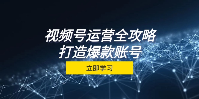 视频号运营全攻略，从定位到成交一站式学习，视频号核心秘诀，打造爆款…-源码天堂