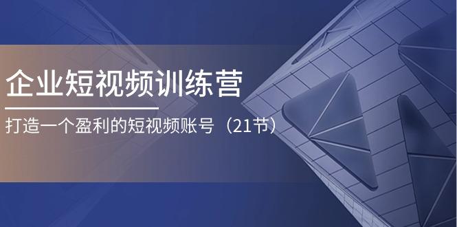 企业短视频训练营：打造一个盈利的短视频账号(21节-源码天堂