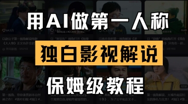 用AI做第一人称独白影视解说，手把手教学，保姆级教程-源码天堂