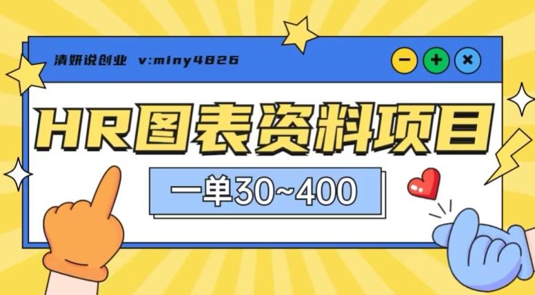 一单收益30-400，HR图表资料蓝海项目-源码天堂