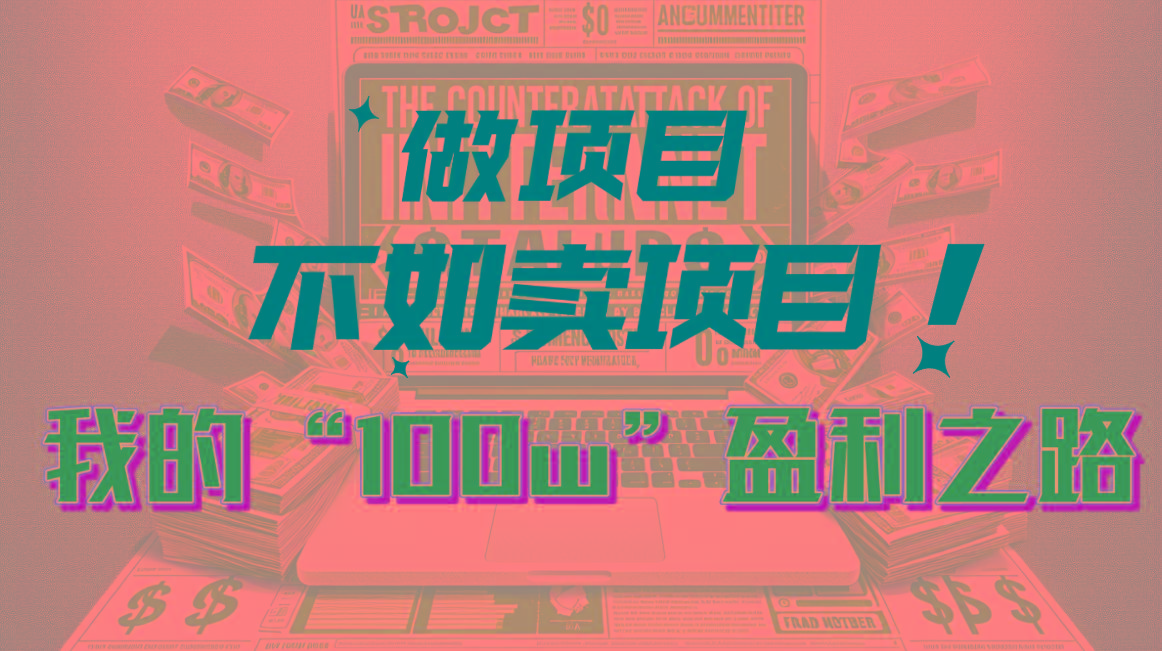 为什么做项目不如卖项目？我的100W+盈利之路-源码天堂