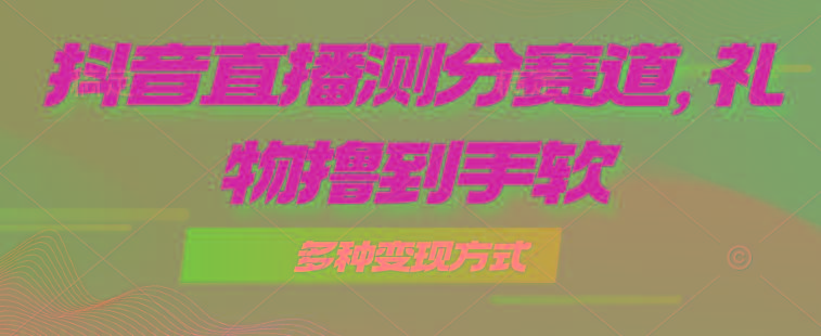 抖音直播测分赛道，多种变现方式，轻松日入1000+-源码天堂