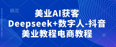 美业AI获客Deepseek+数字人-抖音美业教程电商教程-源码天堂