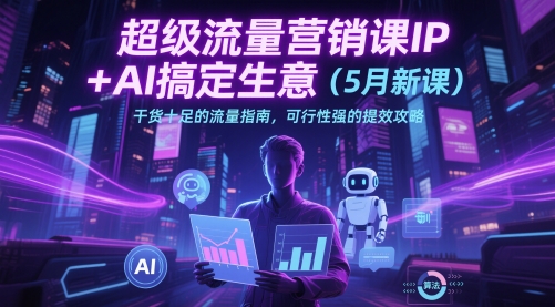 超级流量营销课IP+AI搞定生意(5月新课)干货十足的流量指南，可行性强的提效攻略-源码天堂