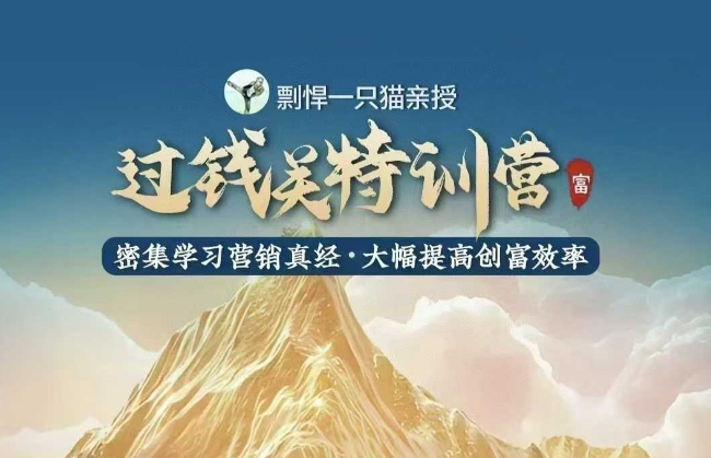 剽悍一只猫-过钱关特训营，学习营销真经 大幅度提高创富效率-源码天堂