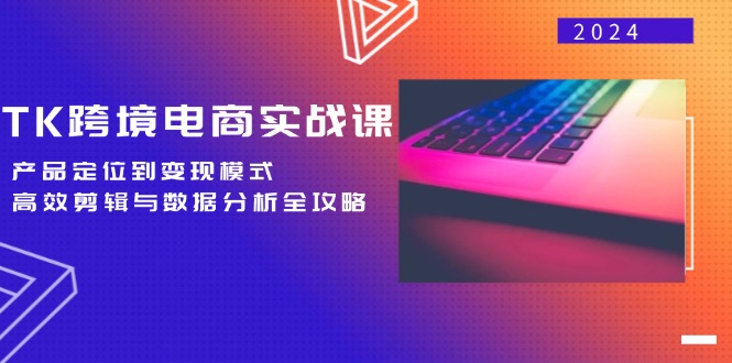 TK跨境电商实战课：产品定位到变现模式，高效剪辑与数据分析全攻略-源码天堂