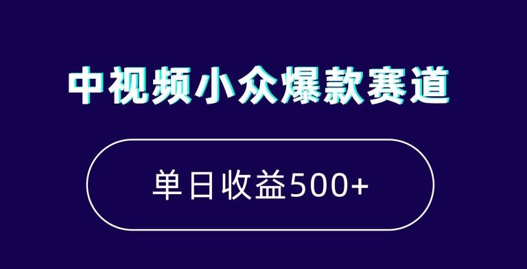 中视频小众爆款赛道，7天涨粉5万+，小白也能无脑操作，轻松月入上万【揭秘】-源码天堂