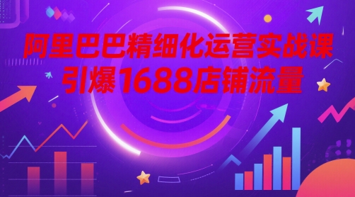 阿里巴巴精细化运营实战课，引爆1688店铺流量-源码天堂