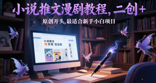 小说推文漫剧教程，二创+原创开头，最适合新手小白项目-源码天堂