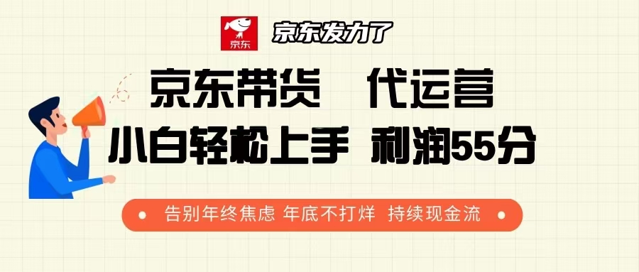 京东带货 代运营 利润55分 告别年终焦虑 年底不打烊 持续现金流-源码天堂