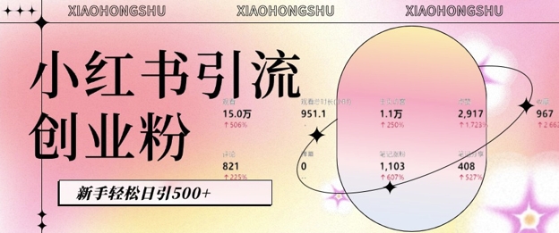 小红书私域引流无脑操作法：AI生成内容，粉丝自动转化，新手轻松日引500+创业粉-源码天堂