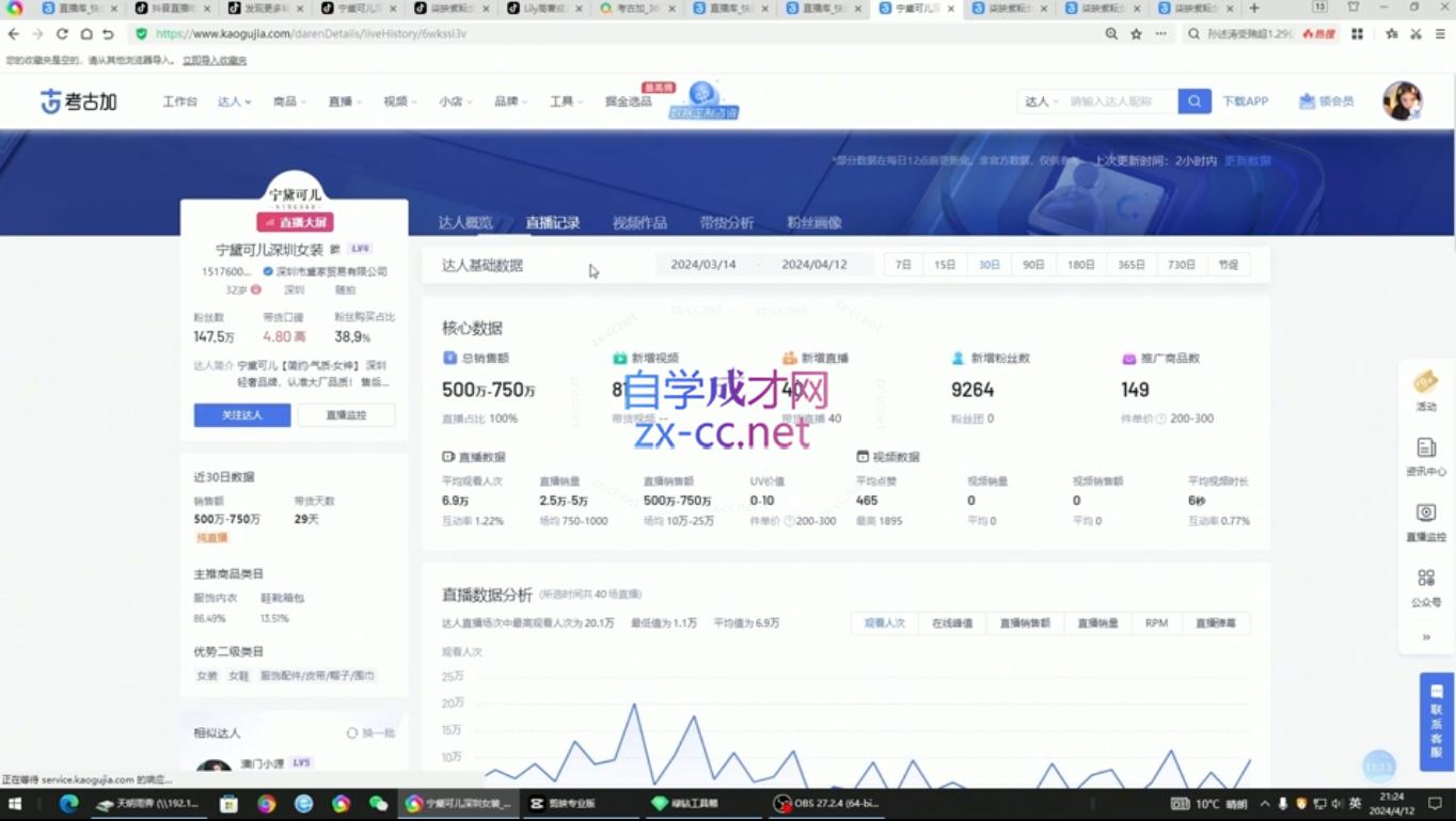 徐徐kena·小红书短视频带货实战-源码天堂