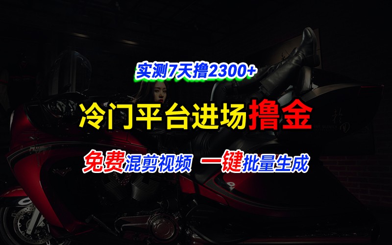 全新冷门平台vivo视频，快速免费进场搞米，通过混剪视频一键批量生成，实测7天撸2300+-源码天堂
