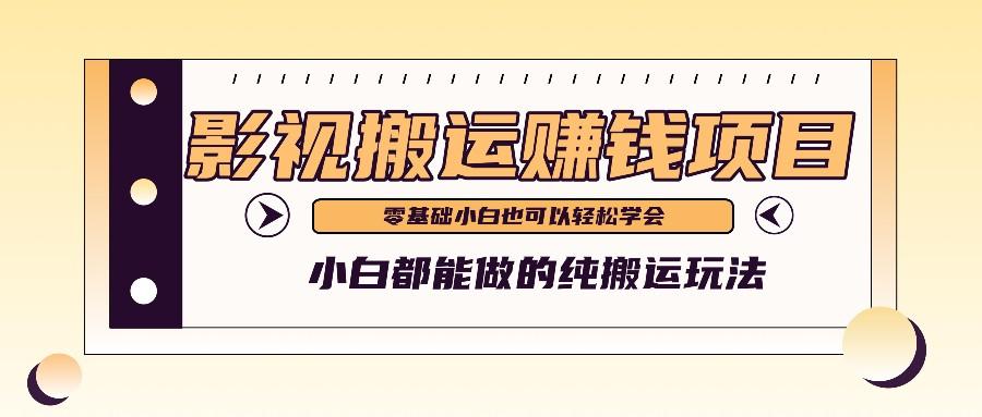 手把手教你操作影视搬运项目，小白都能做零基础也能赚钱-源码天堂