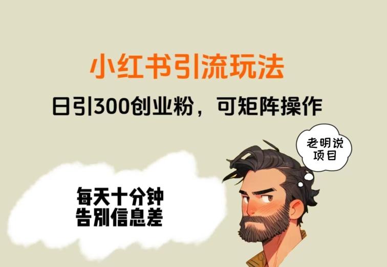 靠小红书视频日印300粉，两分钟一个视频轻松矩阵-源码天堂