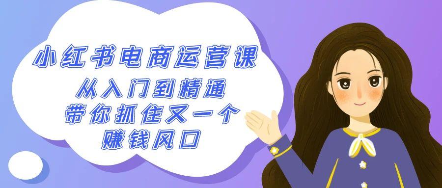 2024小红书-电商运营课，从入门到精通，带你抓住又一个赚钱风口(50节课)-源码天堂
