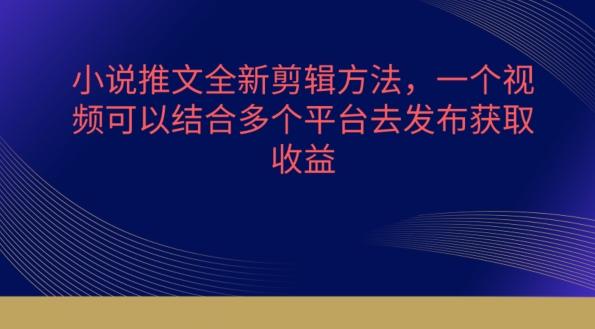 小说推文全新剪辑方法，一个视频可以结合多个平台去发布获取【揭秘】-源码天堂